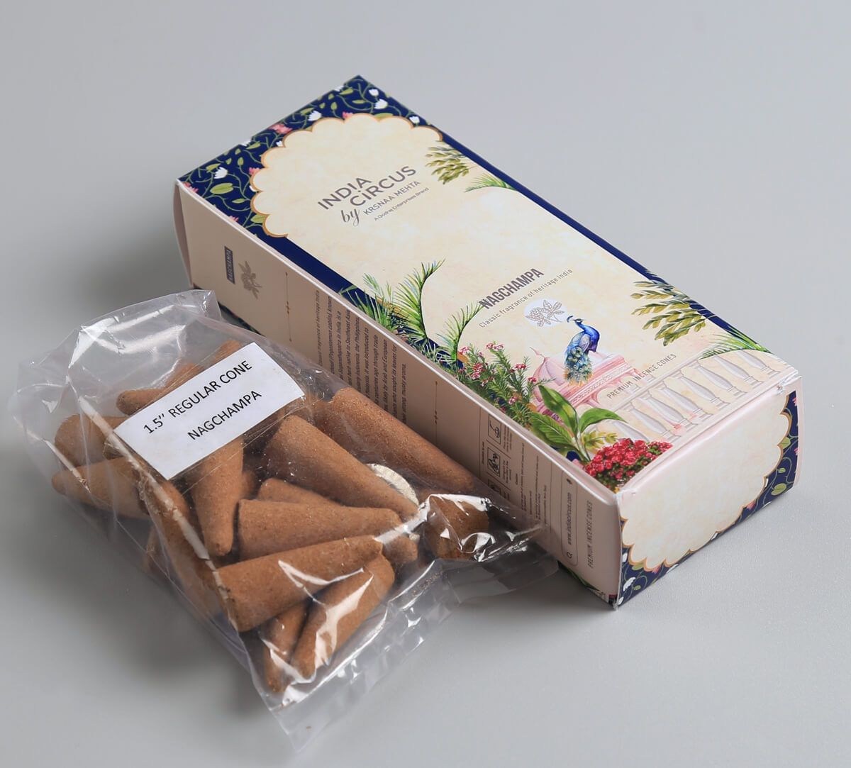 India Circus by Krsnaa Mehta Nagchampa Incense Cone Set of 20 Cone