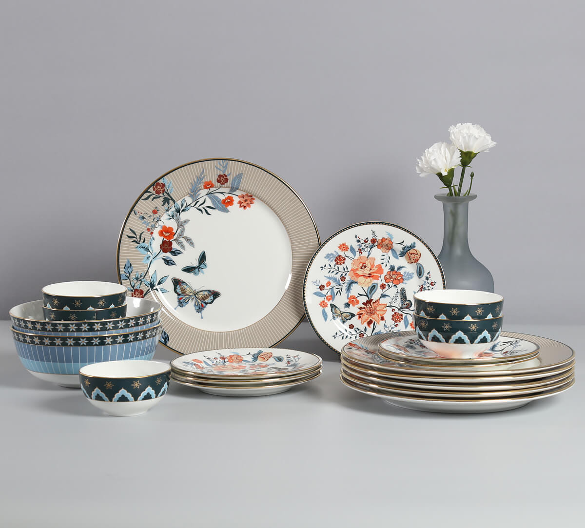 India Circus by Krsnaa Mehta Nature's Bloom Dinner Set 20 Pieces