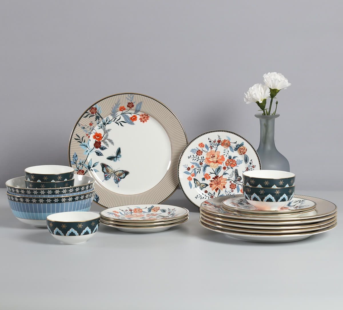 India Circus by Krsnaa Mehta Nature's Bloom Dinner Set 20 Pieces