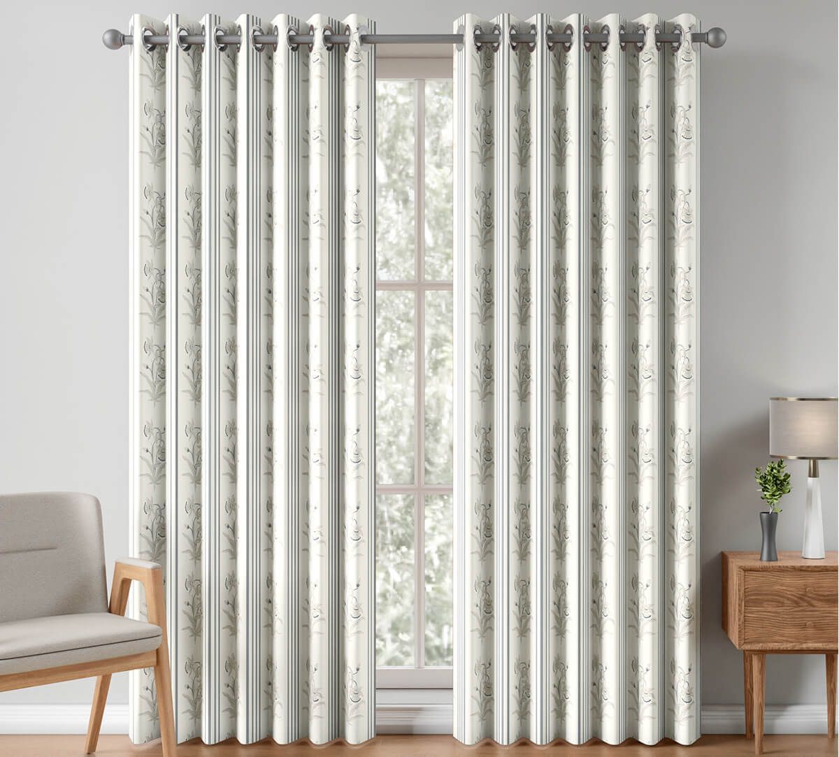 India Circus by krsnaa Mehta Orchid Organised Curtains Set of 2