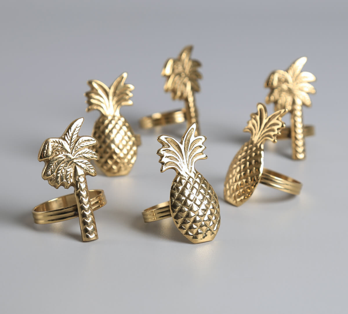 India Circus by Krsnaa Mehta Palms & Pines Napkin Ring Set