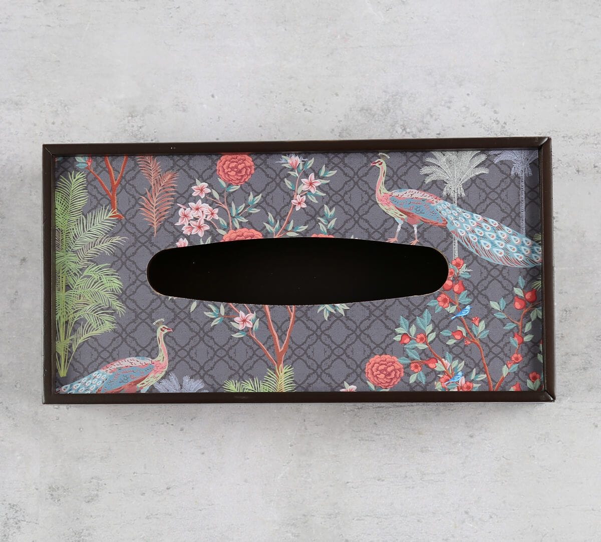 India Circus by Krsnaa Mehta Peacock Garden Tissue Box Holder