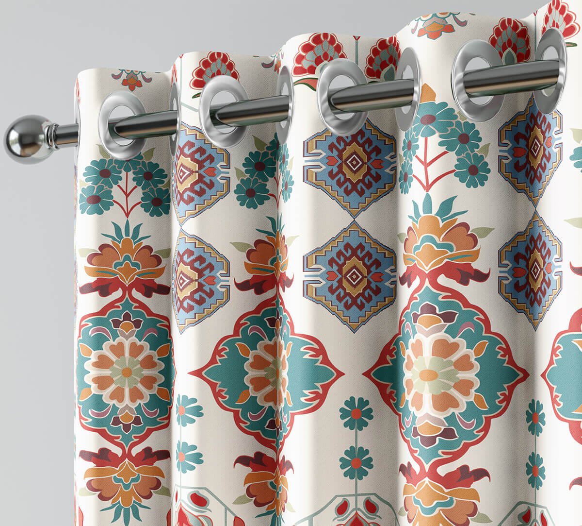 India Circus by krsnaa Mehta Pearls of Veneration Curtains Set of 2