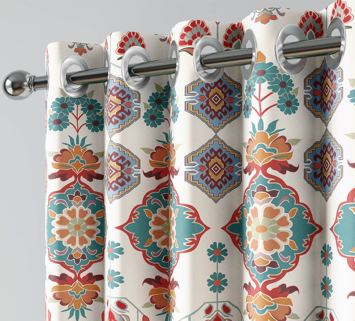 India Circus by krsnaa Mehta Pearls of Veneration Curtains Set of 2