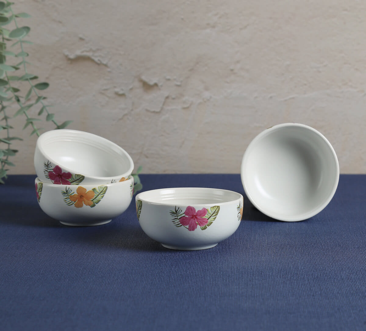 India Circus by Krsnaa Mehta Plumerias Plume Katori Set of 4