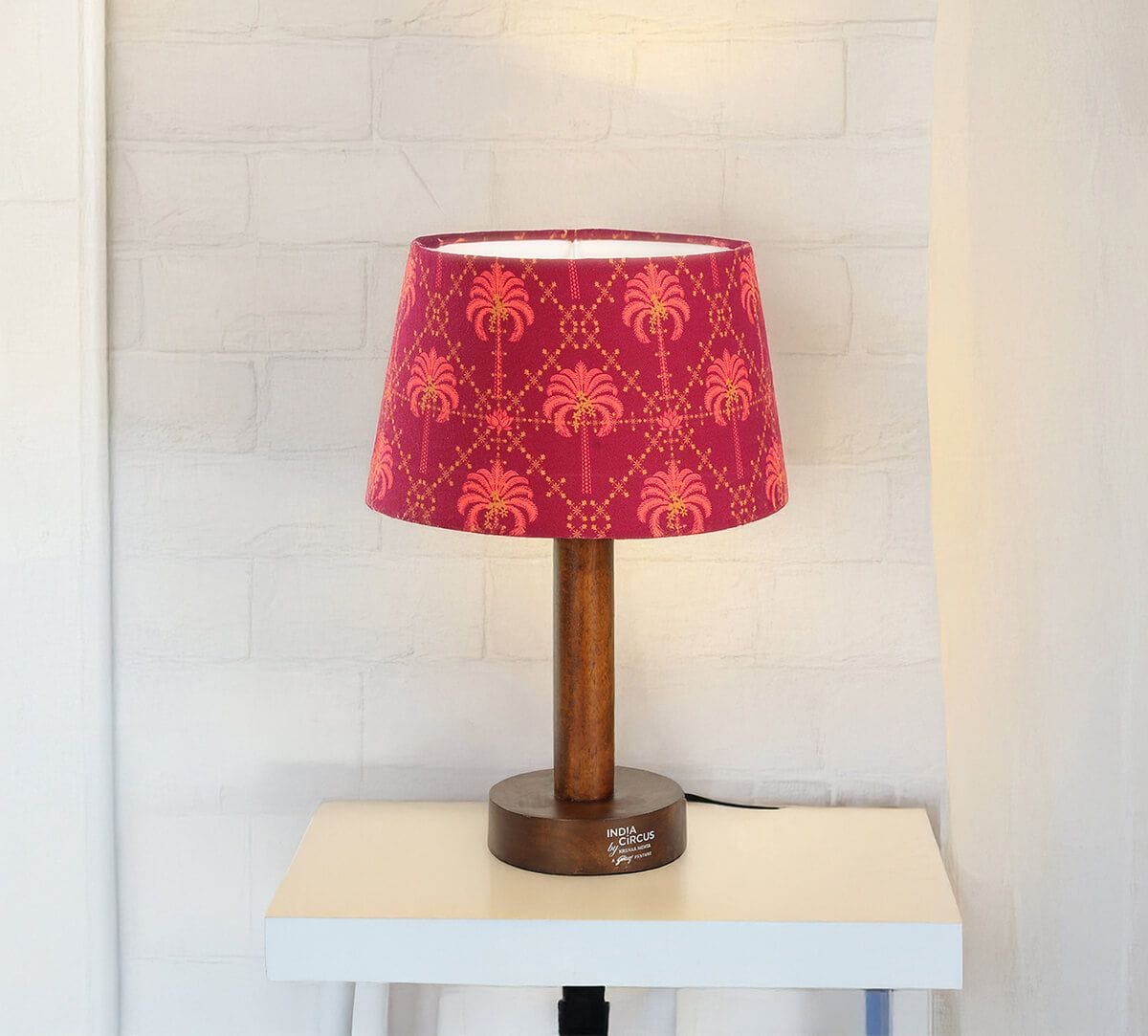 India Circus by Krsnaa Mehta Poly Palmeria Drum Table Lamp