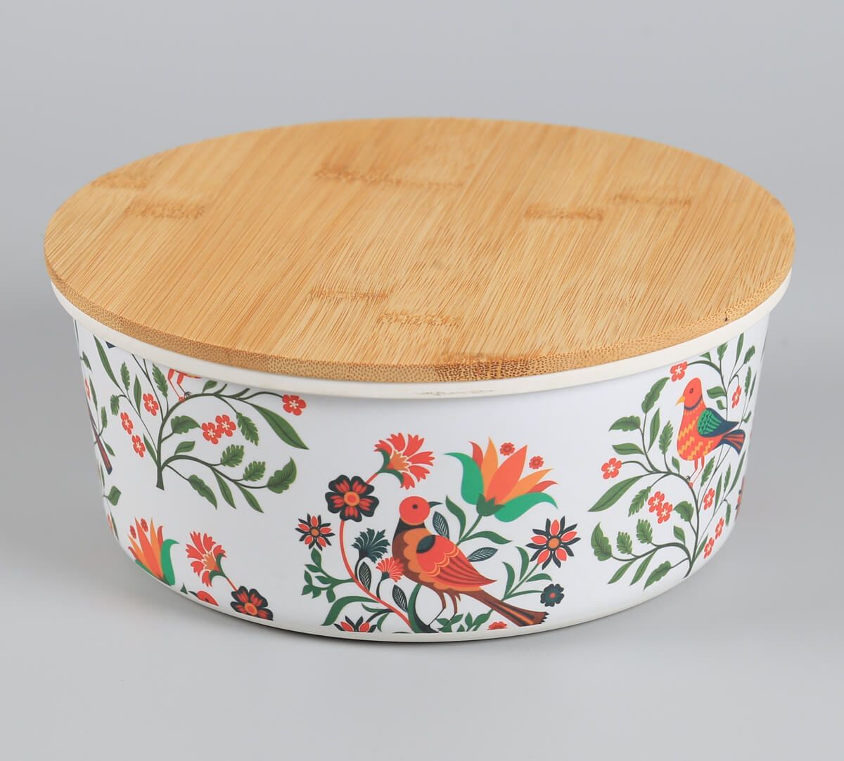 India Circus by Krsnaa Mehta Psittacines Enquiry Bamboo Container Set of 4