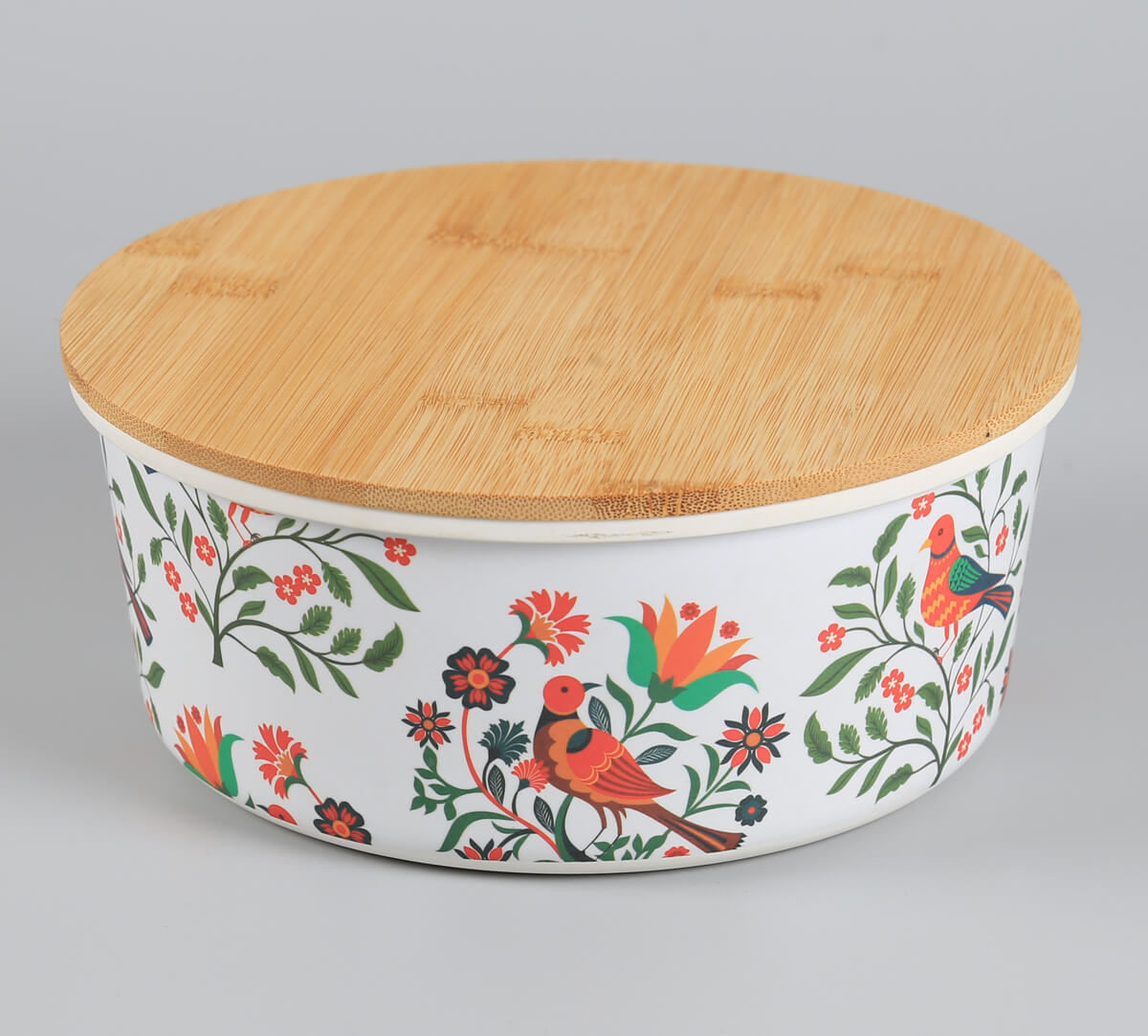 India Circus by Krsnaa Mehta Psittacines Enquiry Bamboo Container Set of 4