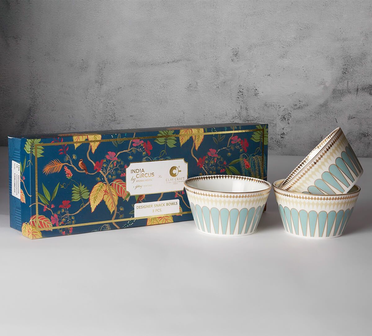 India Circus by Krsnaa Mehta Regal Romance Nikko Bowl Set of 3