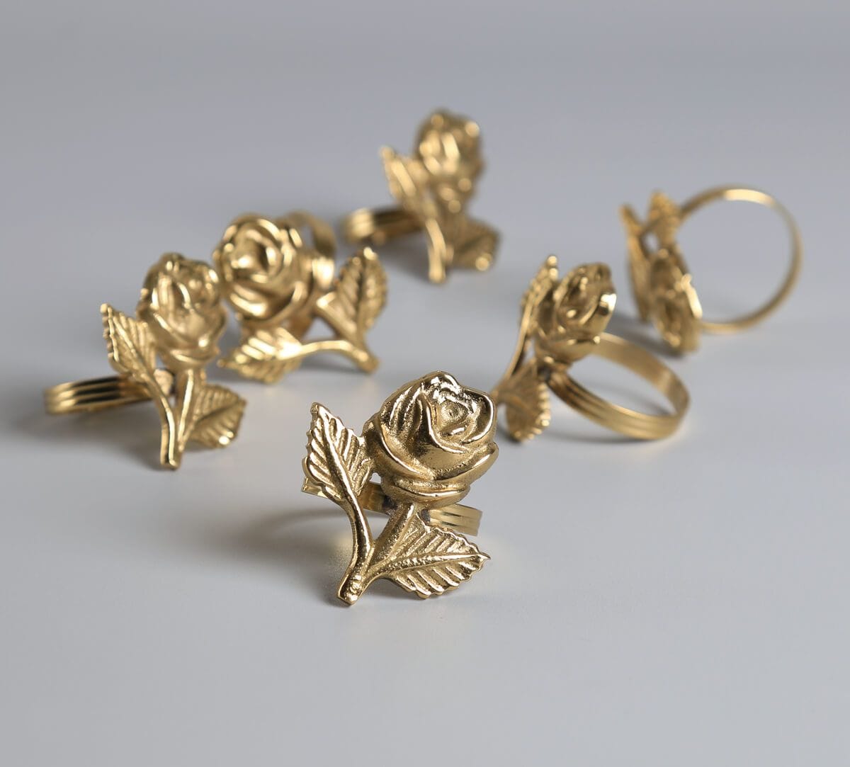 India Circus by Krsnaa Mehta Rosebuds Napkin Ring Set