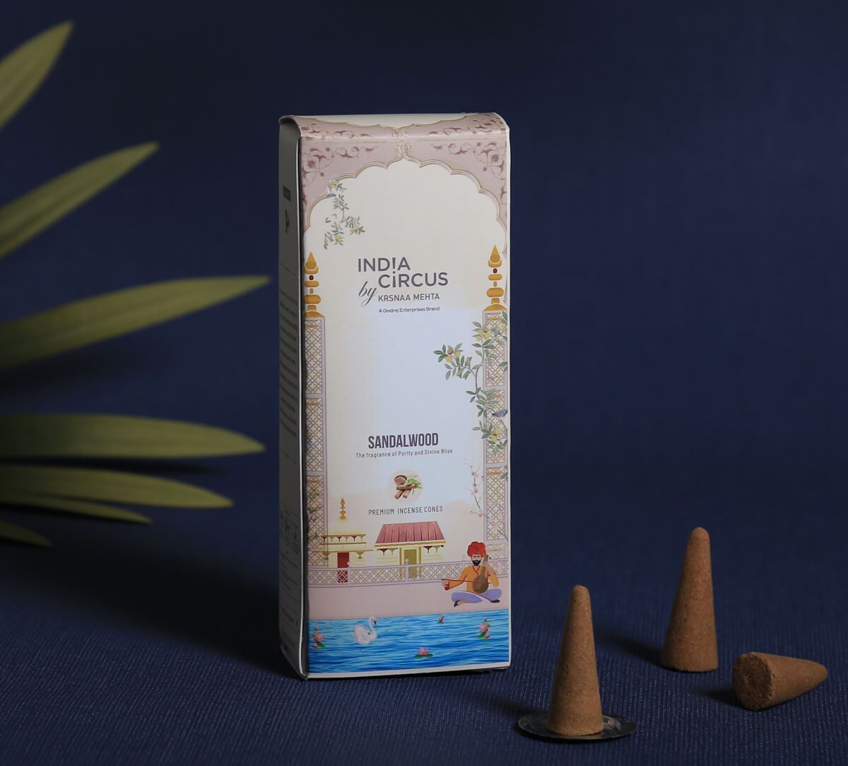 India Circus by Krsnaa Mehta Sandalwood Incense Cone Set of 20 Cone