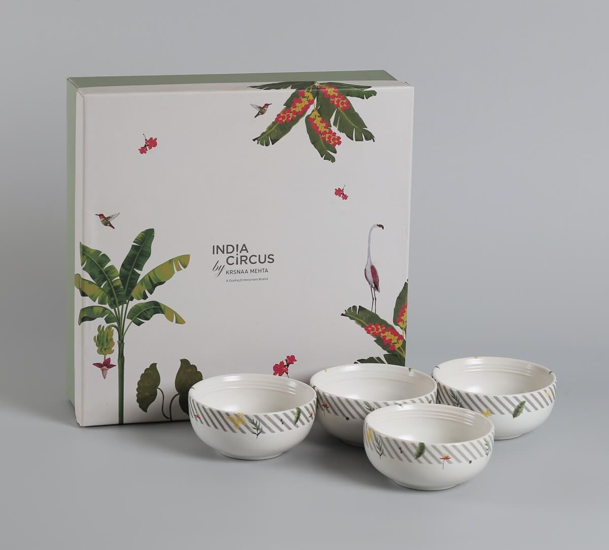 India Circus by Krsnaa Mehta Strelizia's Garden Katori Set of 4