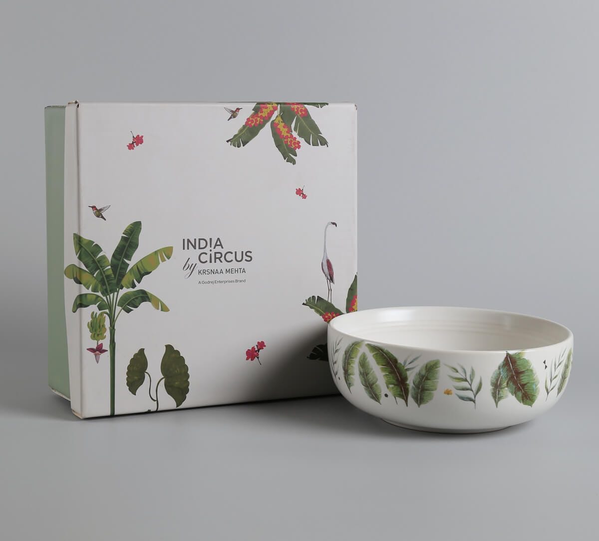 India Circus by Krsnaa Mehta Strelizia's Garden Serving Bowl