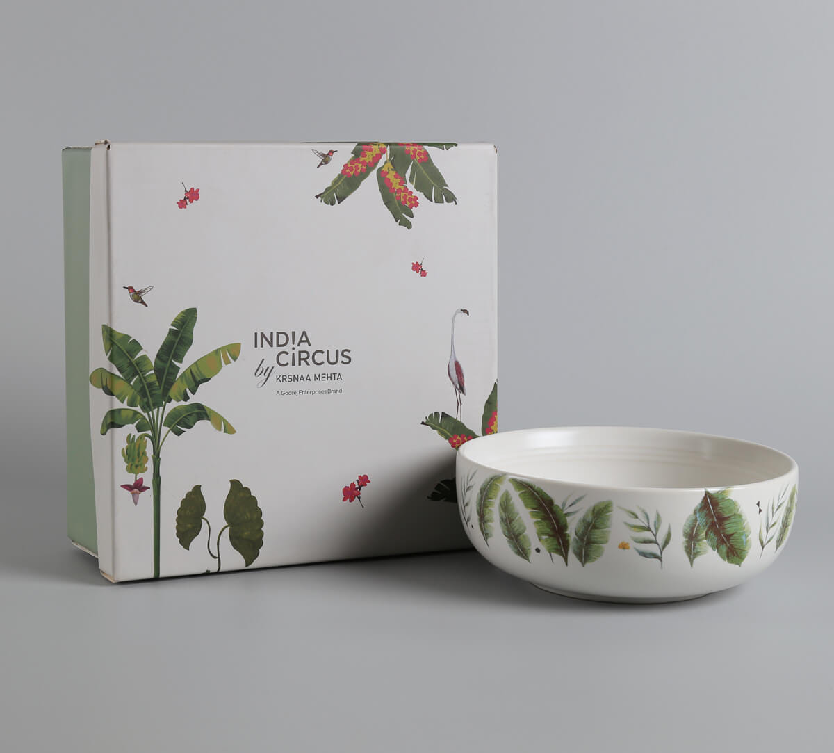 India Circus by Krsnaa Mehta Strelizia's Garden Serving Bowl