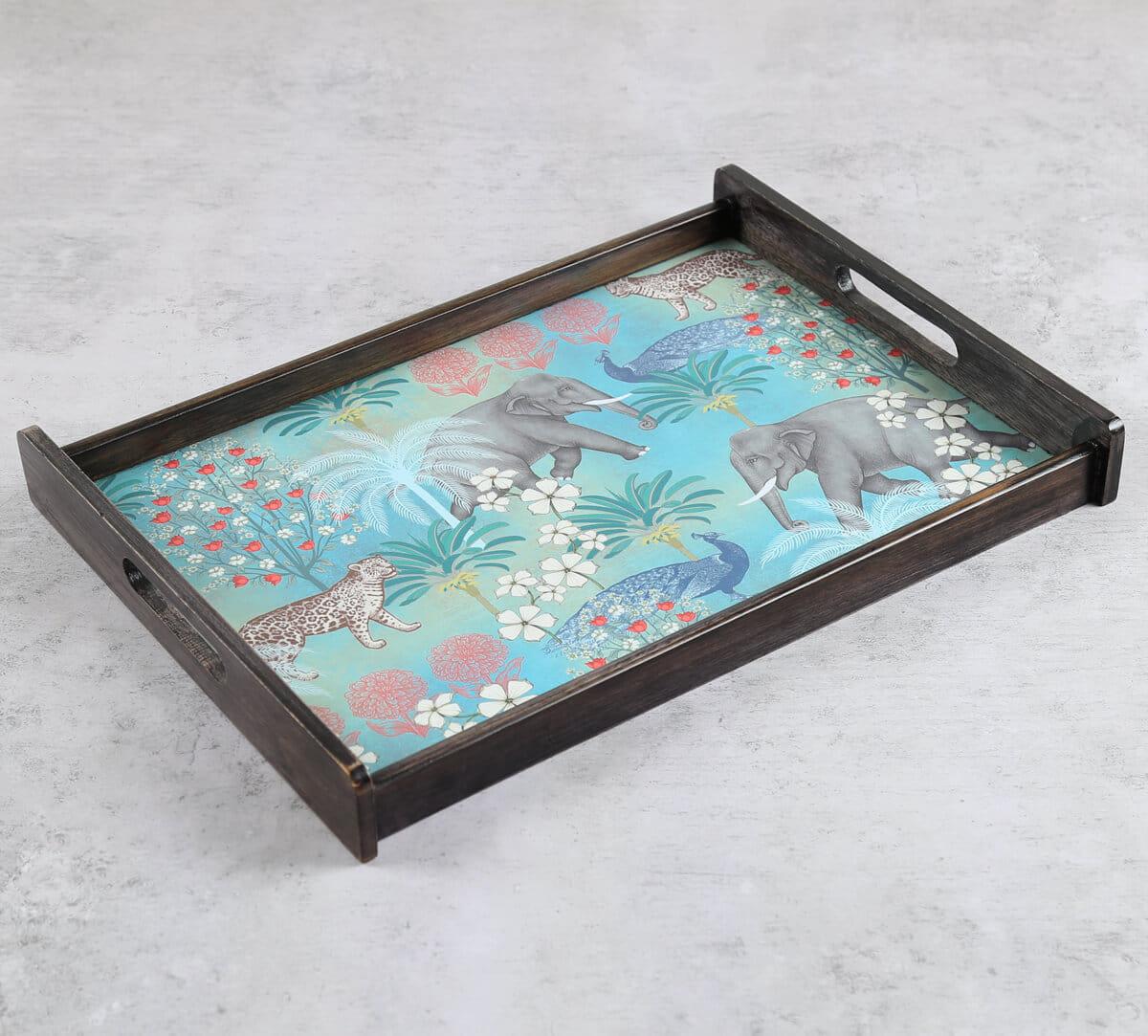 India Circus by Krsnaa Mehta Wildlife Safari Nested Trays Set of 3