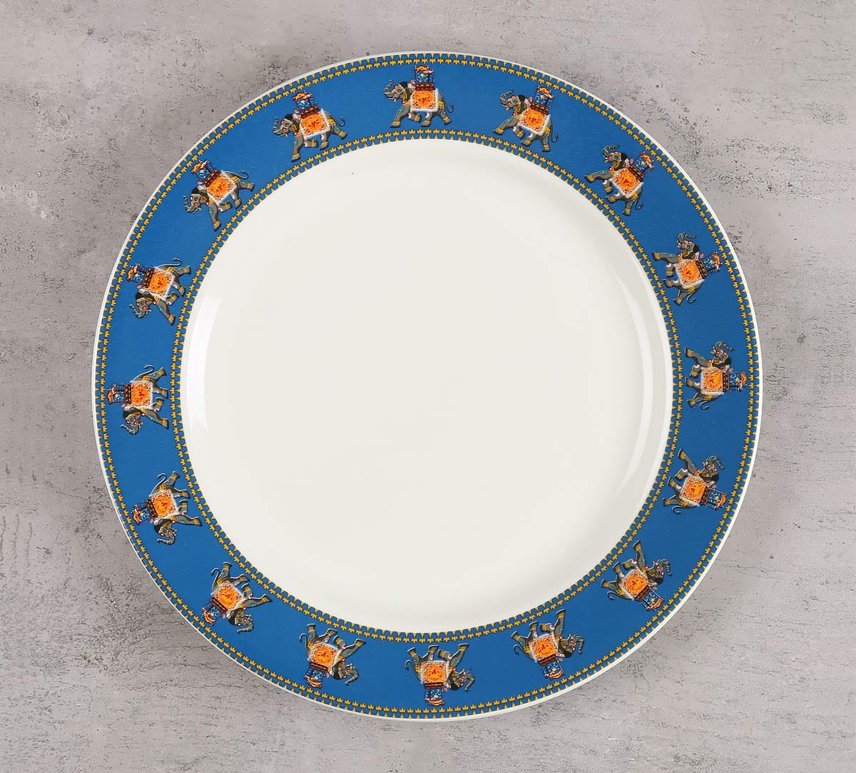 India Circus Swirling Safari Dinner Plate