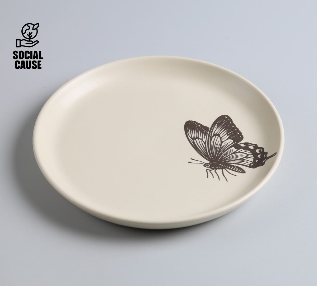 NGCPR Collection - Butterfly Stoneware Snack Plate