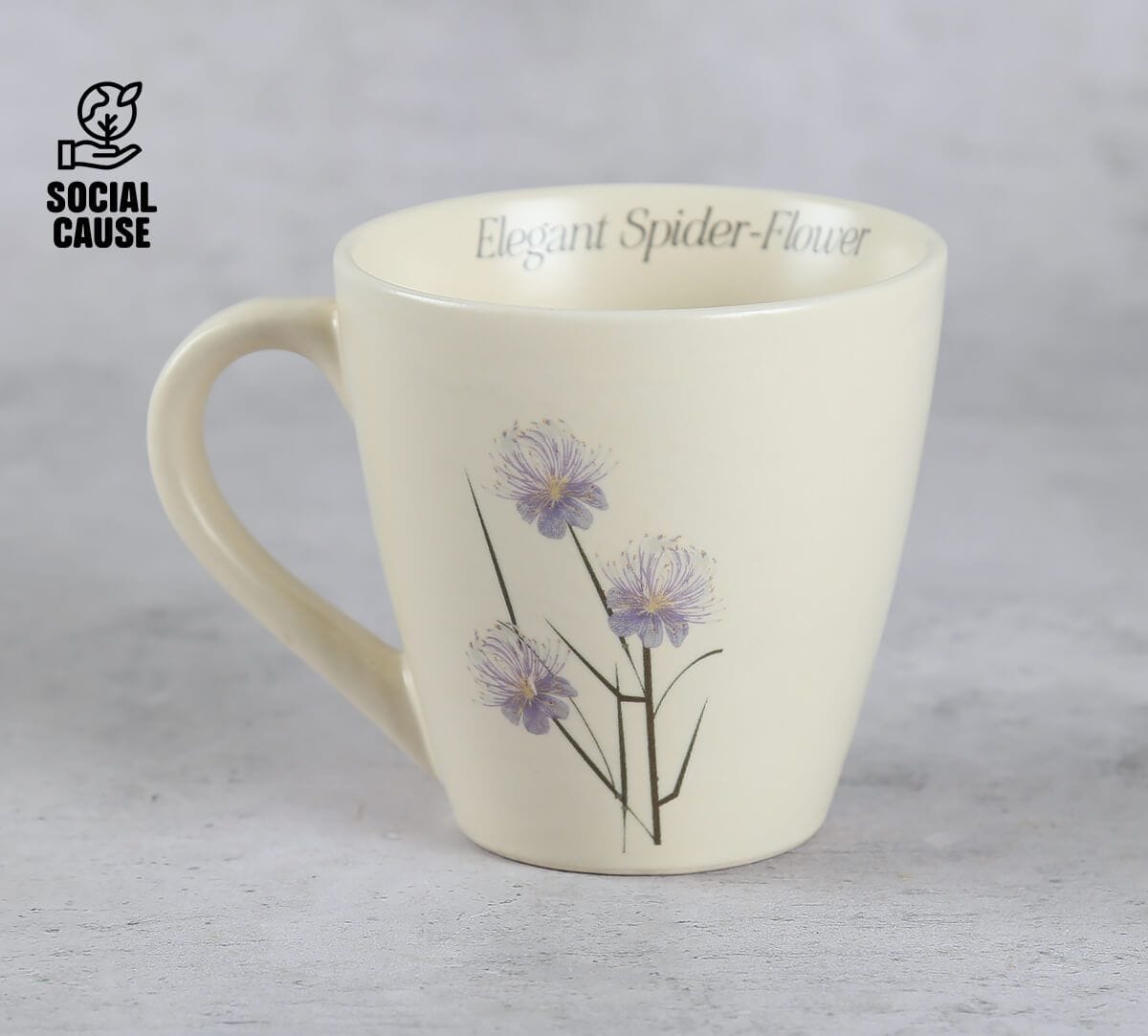 NGCPR Collection - Elegant Spider Flower Stoneware Mug