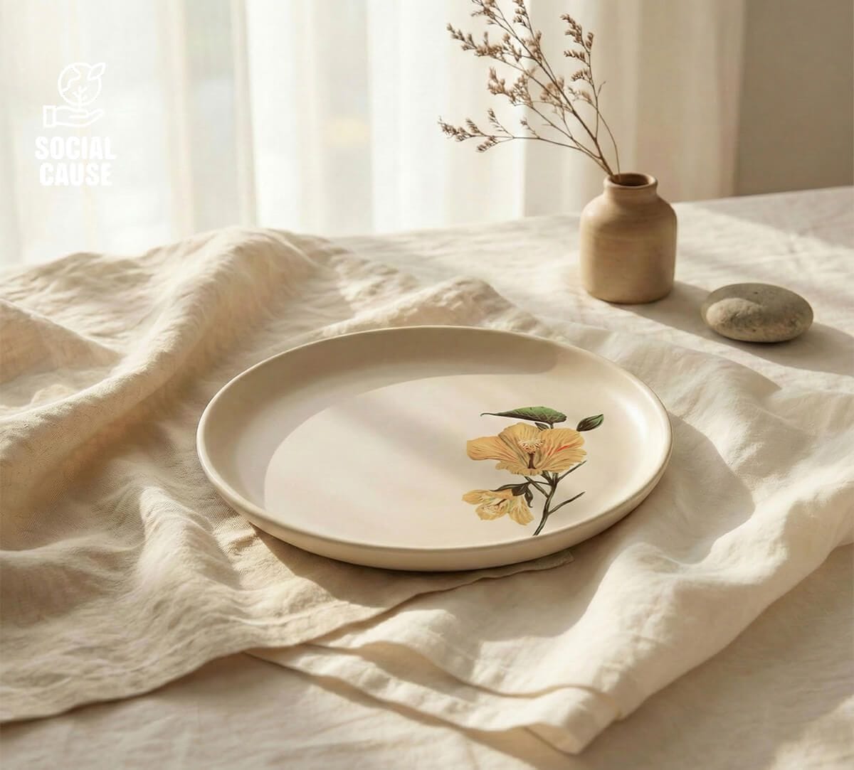 NGCPR Collection - Erinocarpus nimmonii Stoneware Snack Plate