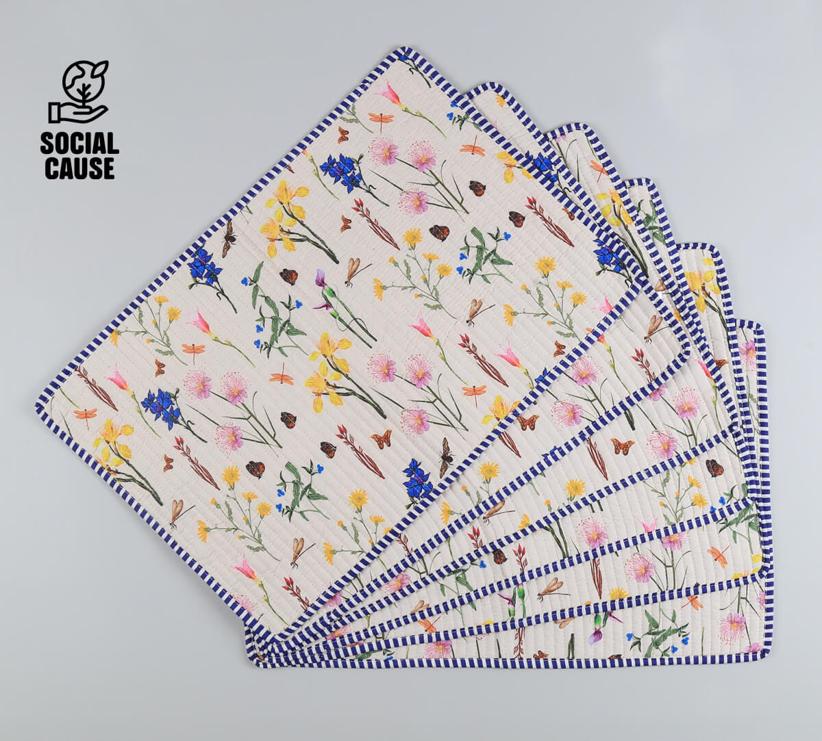 NGCPR Collection - Floral Play Quilted Table Mats Set of 6