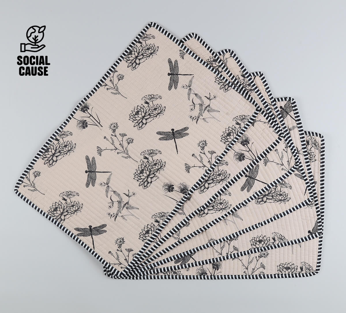 NGCPR Collection - Ghats Garden Quilted Table Mats Set of 6