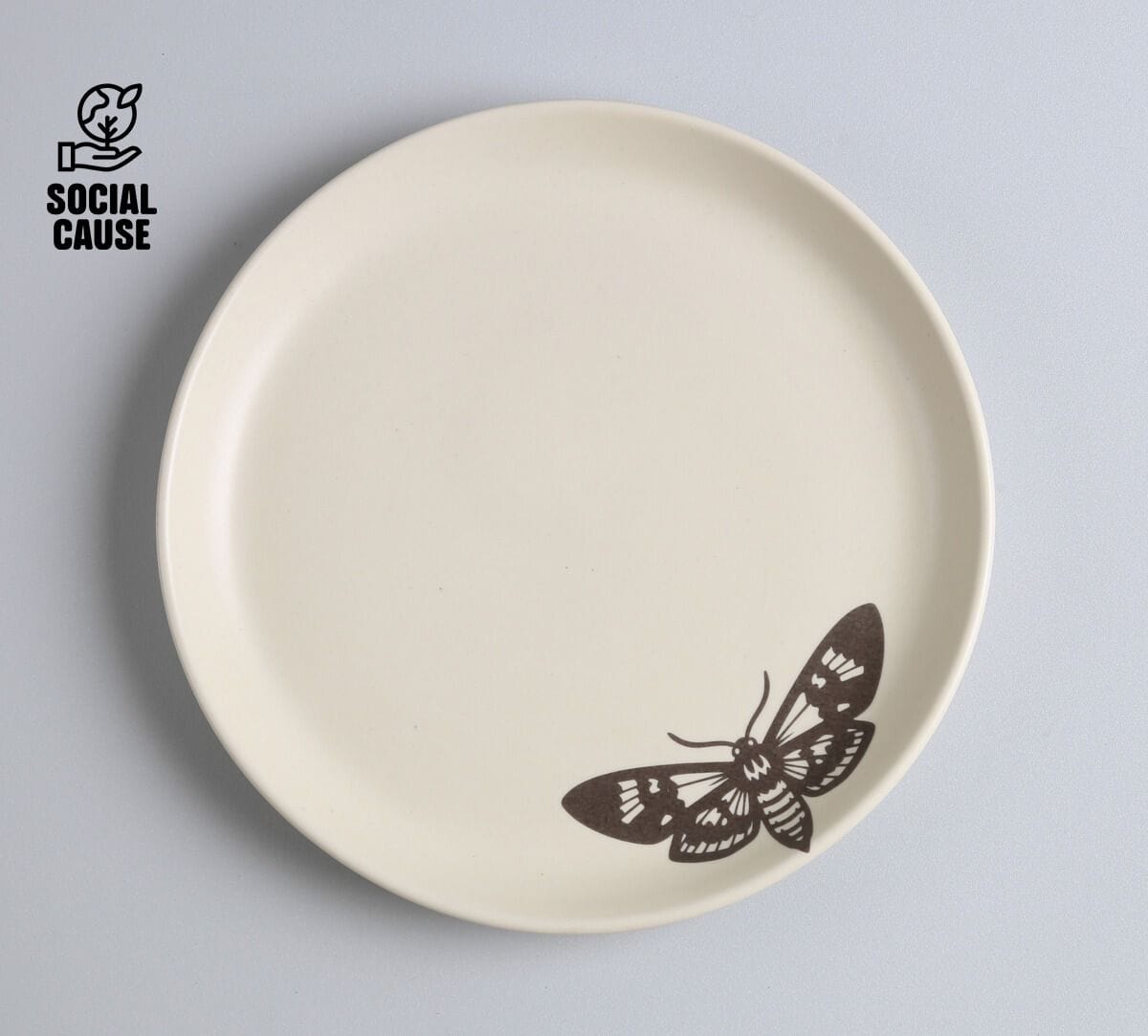 NGCPR Collection - Handmaiden Moth Stoneware Snack Plate