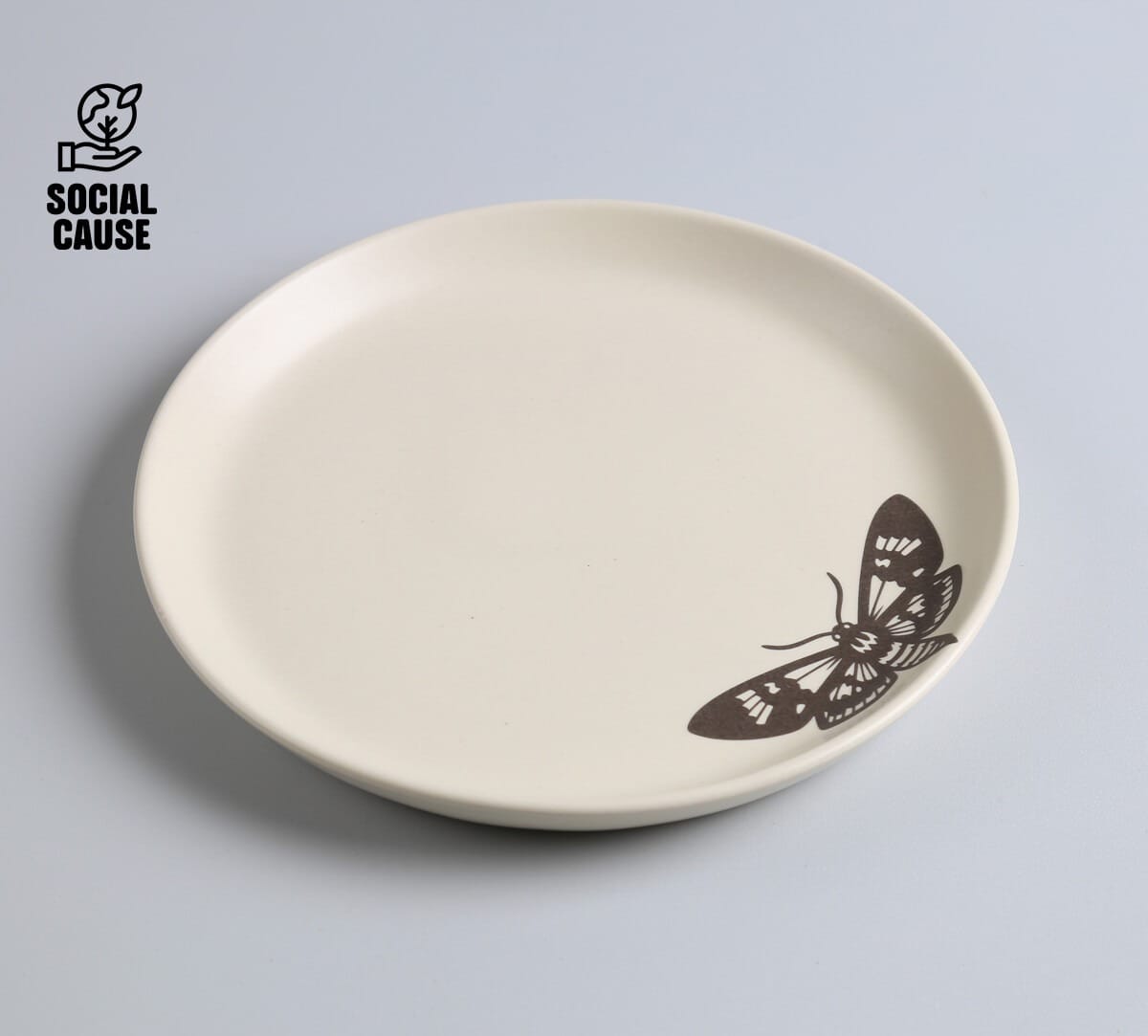 NGCPR Collection - Handmaiden Moth Stoneware Snack Plate