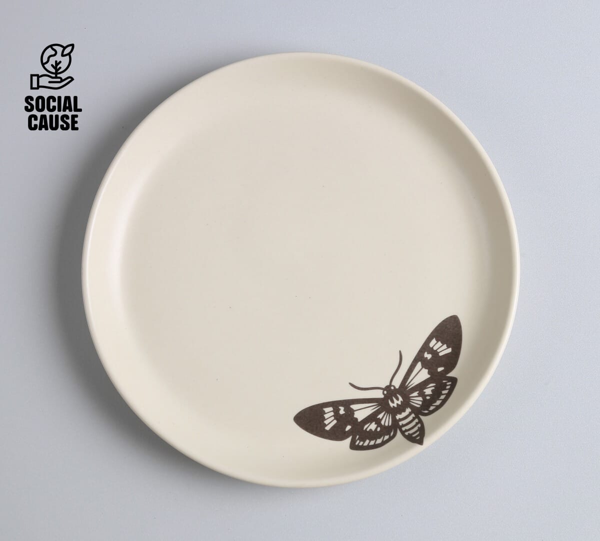 NGCPR Collection - Handmaiden Moth Stoneware Snack Plate