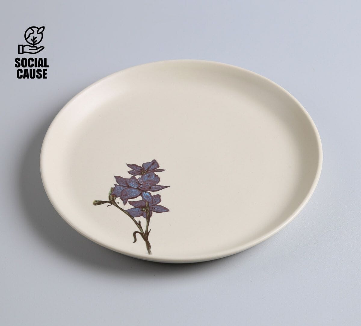 NGCPR Collection - Malabar Delphinium Stoneware Snack Plate