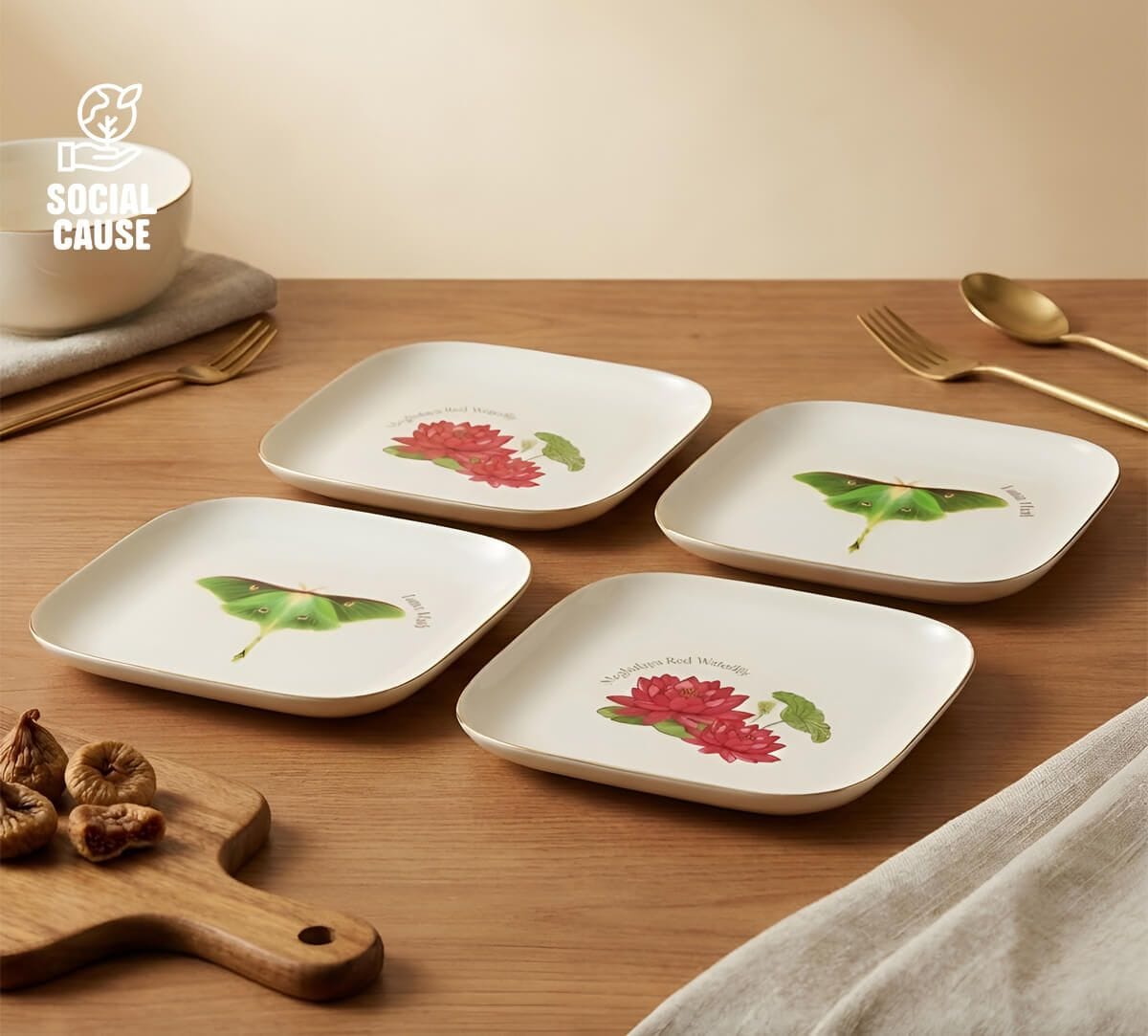 NGCPR Collection - Meghalay & Moth Square Platter Set