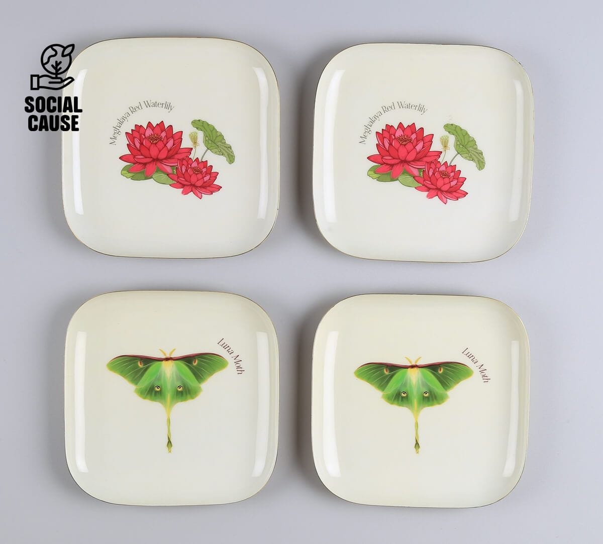 NGCPR Collection - Meghalay & Moth Square Platter Set