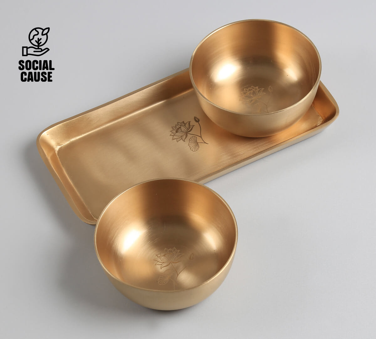 NGCPR Collection - Meghalaya Lily Kansa Bowls and Tray Set