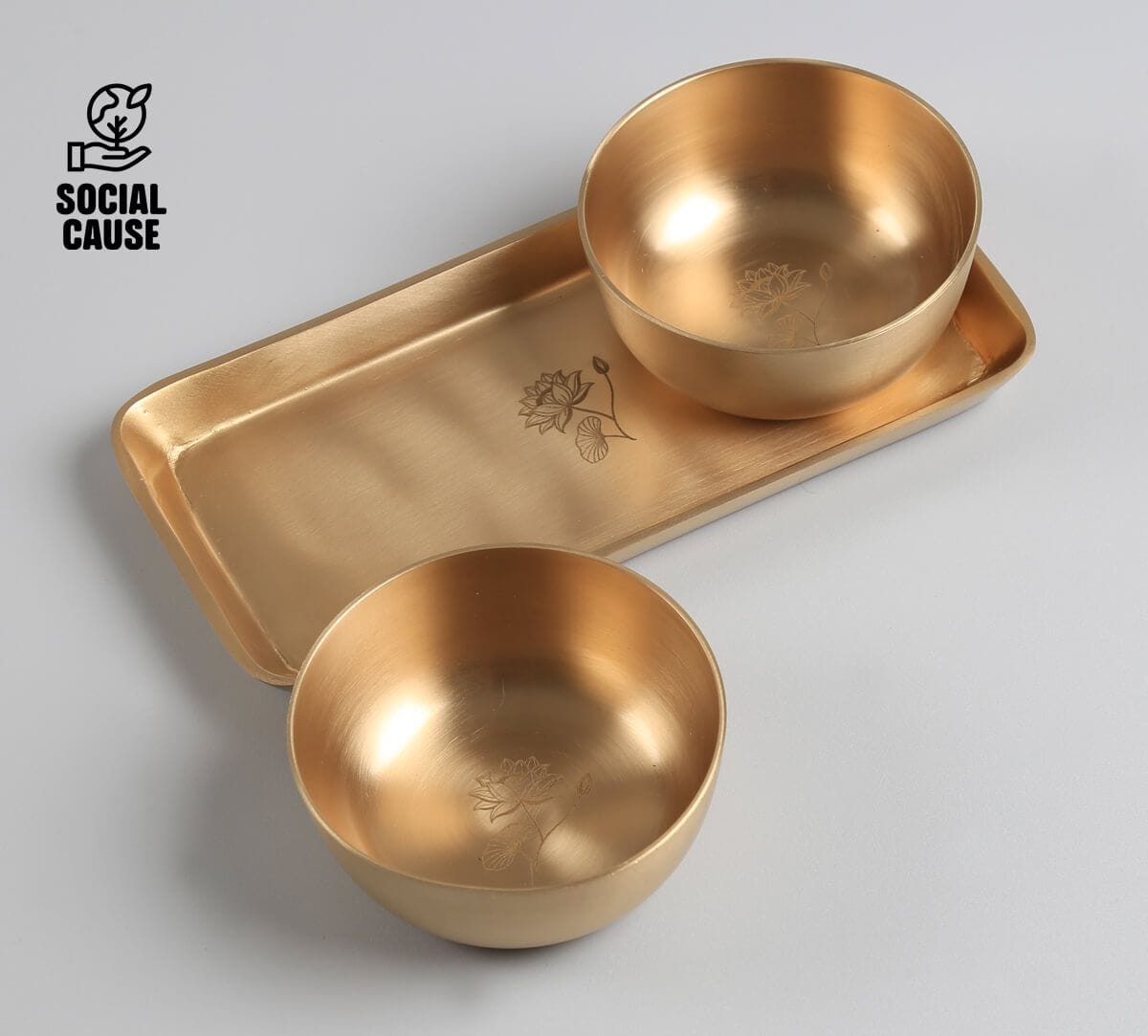 NGCPR Collection - Meghalaya Lily Kansa Bowls and Tray Set