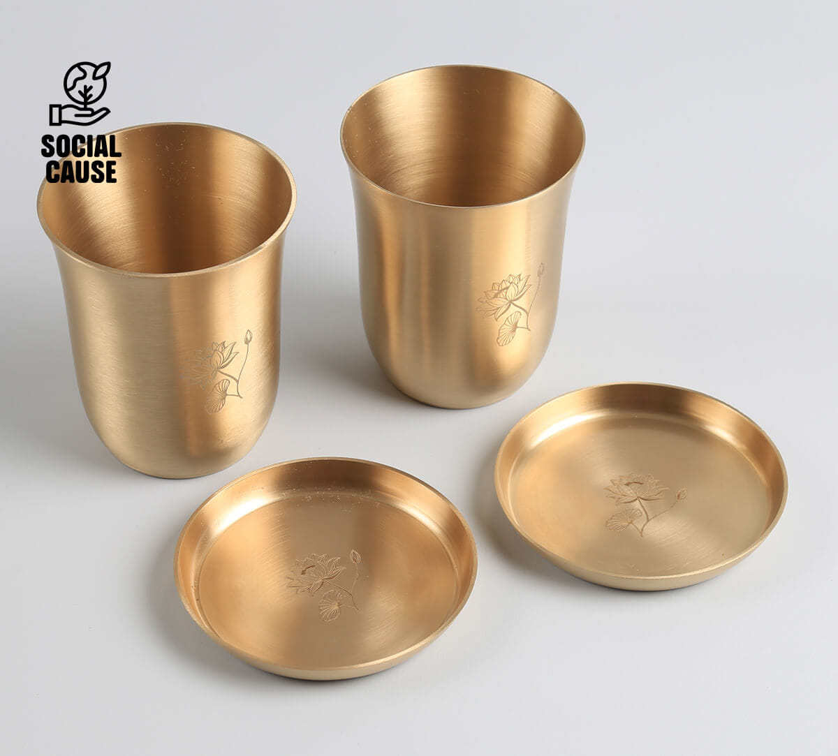 NGCPR Collection - Meghalaya Lily Kansa Coasters and Tumblers Set