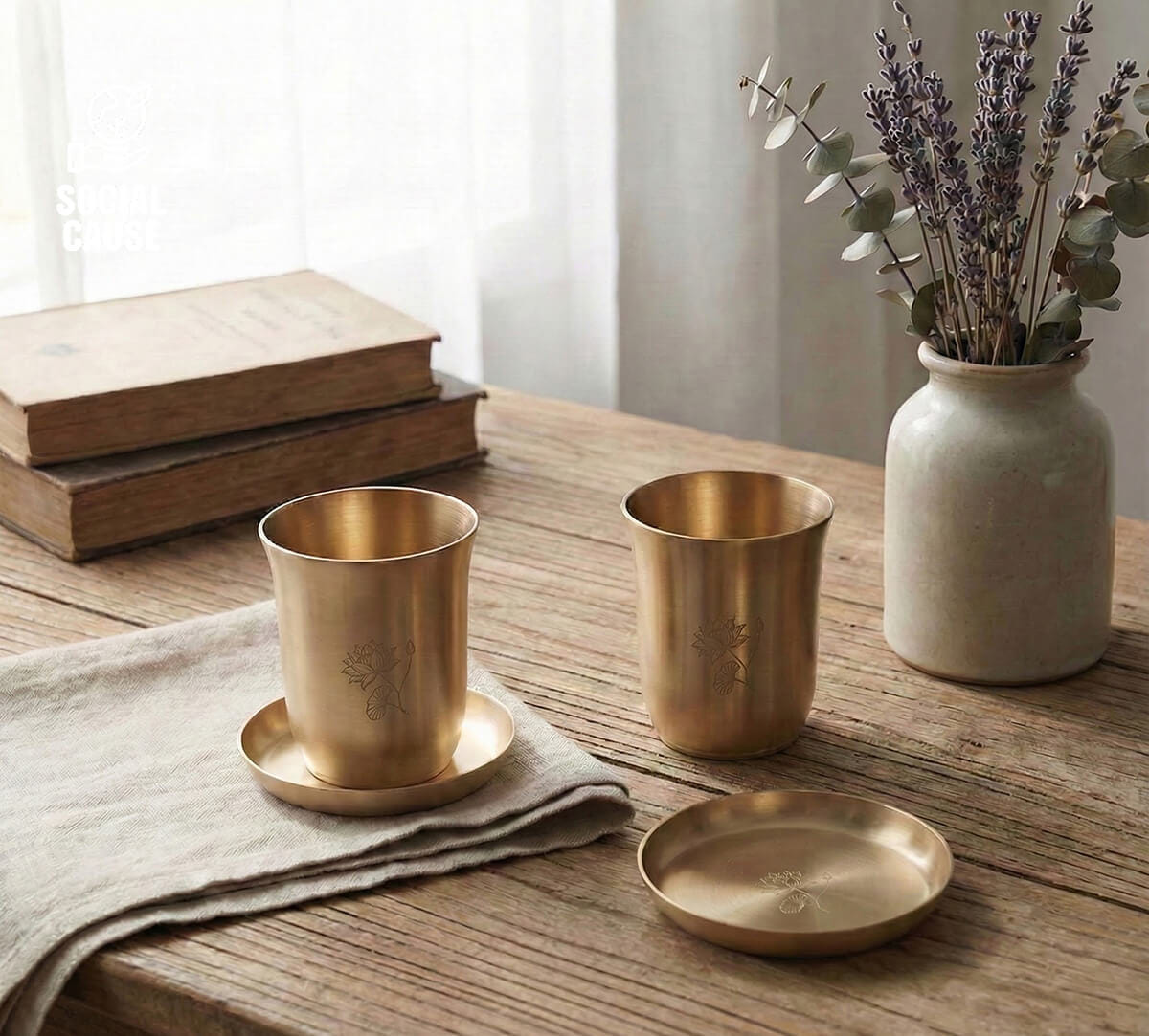 NGCPR Collection - Meghalaya Lily Kansa Coasters and Tumblers Set