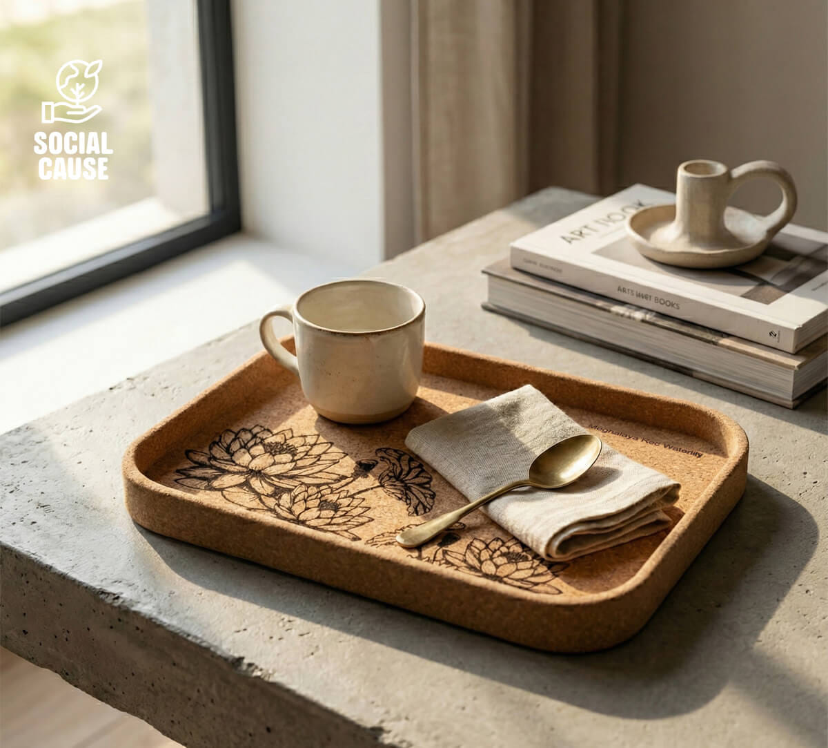 NGCPR Collection - Meghalaya Water Lily Rectangle Tray