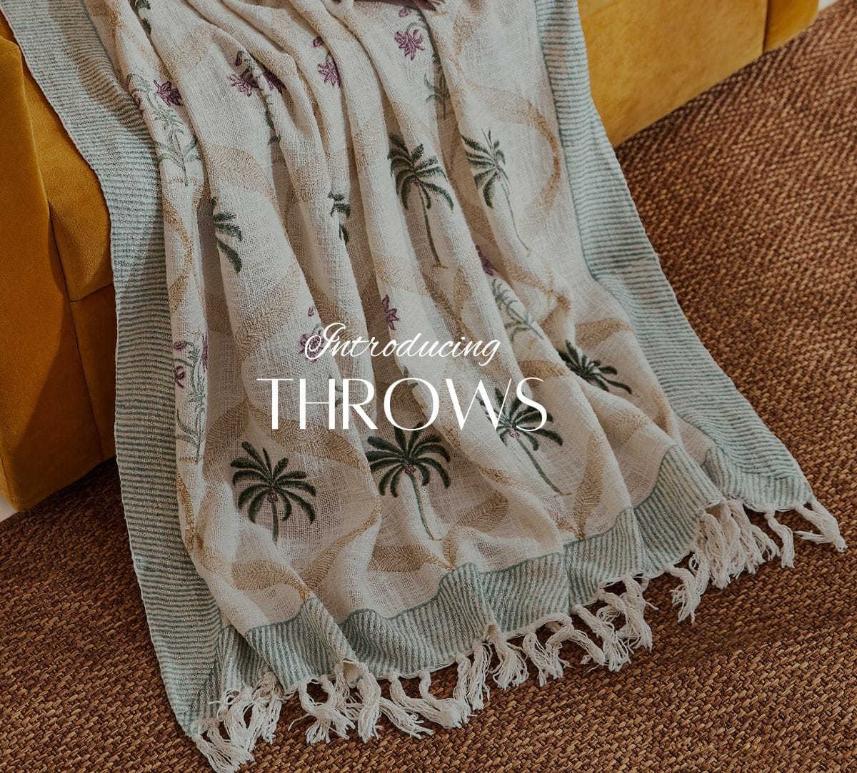 Lattice Blossoms Throw